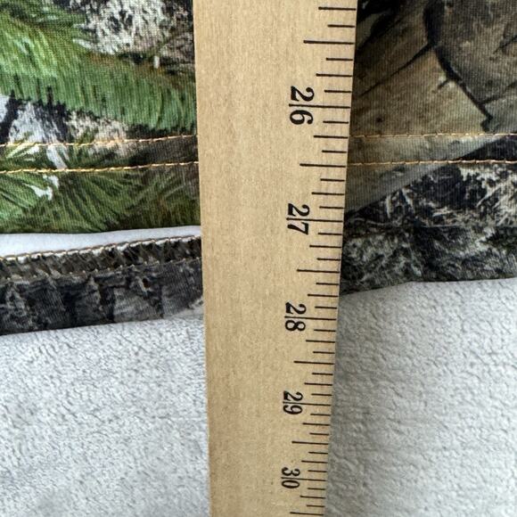 Mossy Oak Top Mens Medium Camo Mock Neck Long Elastic Sleeve Hunting Outdoor - Picture 5 of 10